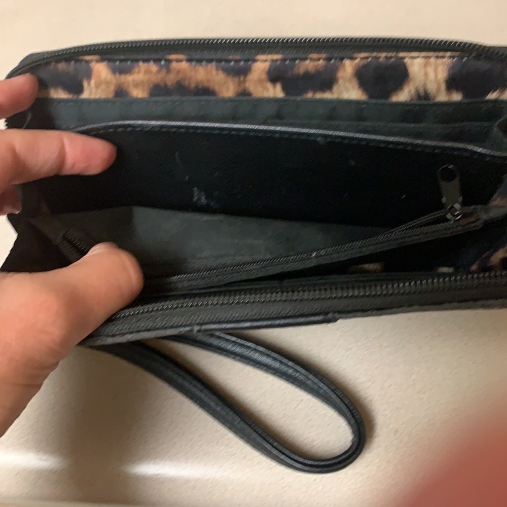 Jessica Simpson Black Python Clutch Wristlet Wall… - image 2